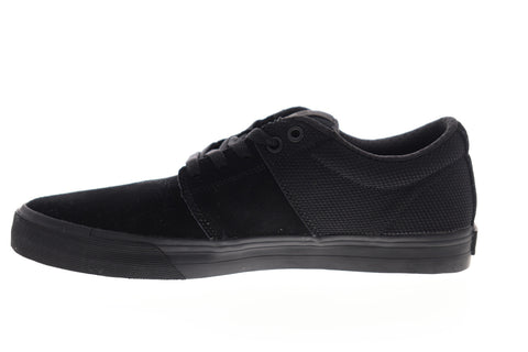 Supra Stacks Vulc II 08193-001-M Mens Black Suede Low Top Skate Sneakers Shoes