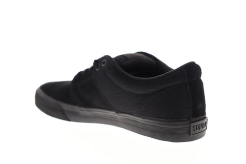 Supra Stacks Vulc II 08193-001-M Mens Black Suede Low Top Skate Sneakers Shoes