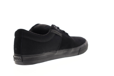Supra Stacks Vulc II 08193-001-M Mens Black Suede Low Top Skate Sneakers Shoes