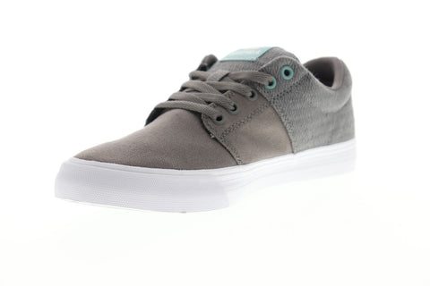 Supra Stacks II Vulc 08194-063-M Mens Gray Canvas Low Top Skate Sneakers Shoes