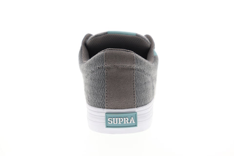 Supra Stacks II Vulc 08194-063-M Mens Gray Canvas Low Top Skate Sneakers Shoes