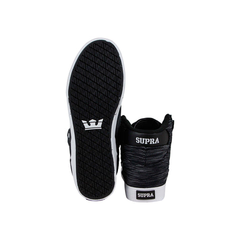 Supra Vaider Mens Black Textile High Top Lace Up Sneakers Shoes