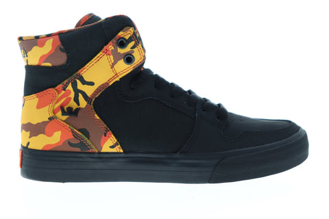 Supra Vaider 08206-014-M Mens Black Nubuck Lace Up High Top Sneakers Shoes