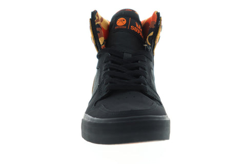 Supra Vaider 08206-014-M Mens Black Nubuck Lace Up High Top Sneakers Shoes