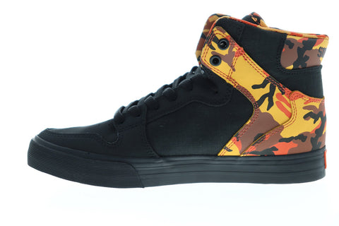 Supra Vaider 08206-014-M Mens Black Nubuck Lace Up High Top Sneakers Shoes