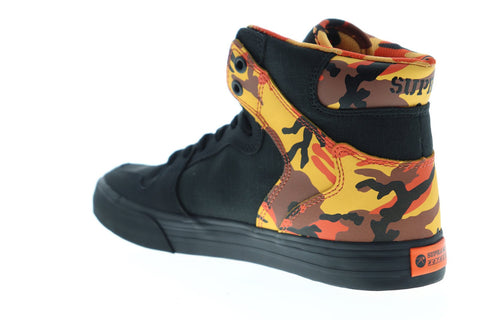 Supra Vaider 08206-014-M Mens Black Nubuck Lace Up High Top Sneakers Shoes