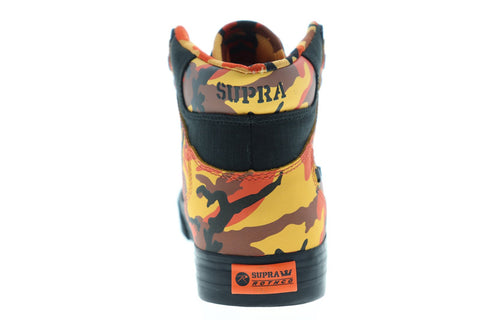 Supra Vaider 08206-014-M Mens Black Nubuck Lace Up High Top Sneakers Shoes