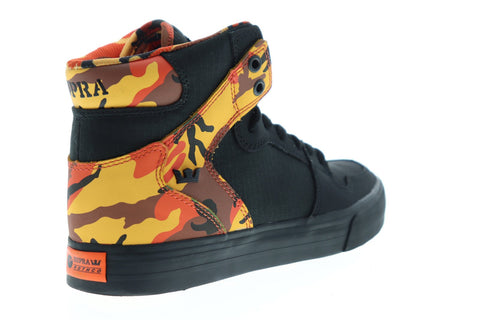 Supra Vaider 08206-014-M Mens Black Nubuck Lace Up High Top Sneakers Shoes