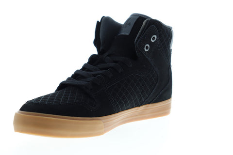 Supra Vaider 08206-028-M Mens Black Suede Lace Up High Top Sneakers Shoes