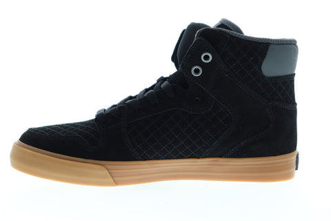 Supra Vaider 08206-028-M Mens Black Suede Lace Up High Top Sneakers Shoes