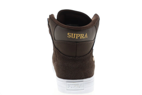 Supra Vaider 08206-274-M Mens Brown Lace Up High Top Sneakers Shoes