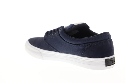 Supra Chino 08051-401-M Mens Blue Suede Low Top Lace Up Skate Sneakers Shoes