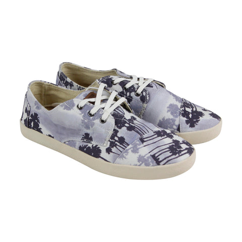Toms Paseos 100001211 Mens Blue Canvas Lace Up Lifestyle Sneakers Shoes
