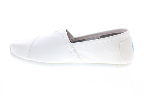 Toms Classic 10008369 Mens White Canvas Slip On Lifestyle Sneakers Shoes