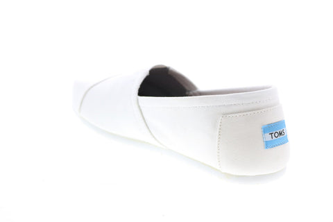Toms Classic 10008369 Mens White Canvas Slip On Lifestyle Sneakers Shoes