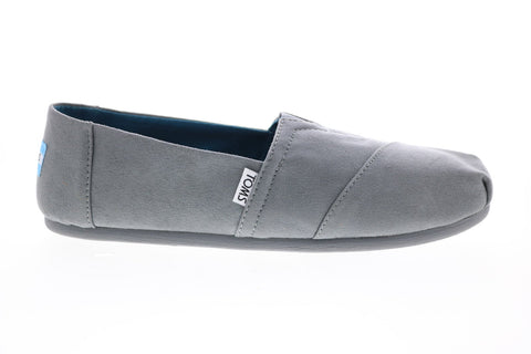 Toms Classic 10010772 Womens Gray Suede Slip On Loafer Flats Shoes