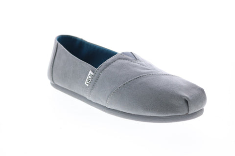 Toms Classic 10010772 Womens Gray Suede Slip On Loafer Flats Shoes