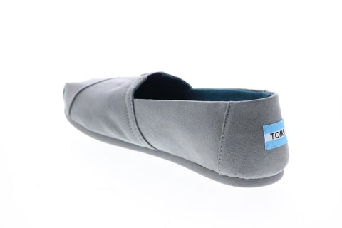 Toms Classic 10010772 Womens Gray Suede Slip On Loafer Flats Shoes
