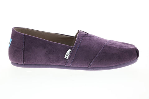 Toms Classic 10010773 Womens Purple Suede Slip On Loafer Flats Shoes