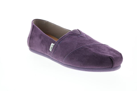 Toms Classic 10010773 Womens Purple Suede Slip On Loafer Flats Shoes