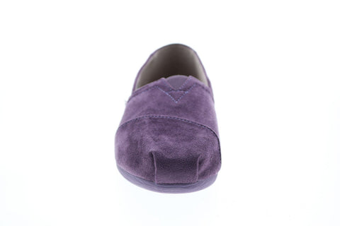 Toms Classic 10010773 Womens Purple Suede Slip On Loafer Flats Shoes