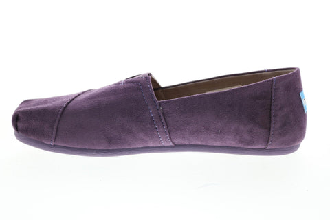 Toms Classic 10010773 Womens Purple Suede Slip On Loafer Flats Shoes