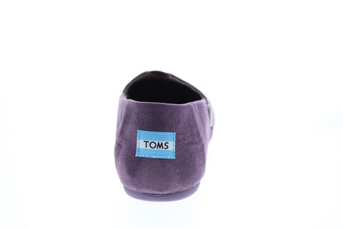 Toms Classic 10010773 Womens Purple Suede Slip On Loafer Flats Shoes