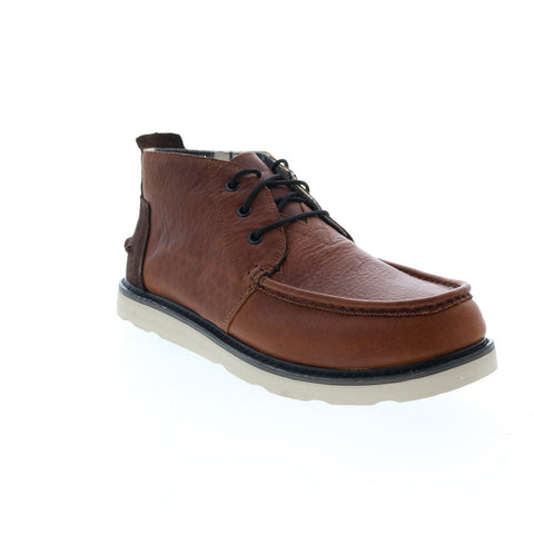 Toms Chukka 10010819 Mens Brown Leather Lace Up Chukkas Boots