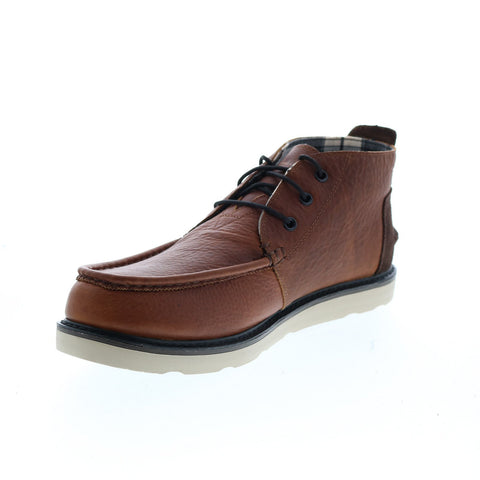 Toms Chukka 10010819 Mens Brown Leather Lace Up Chukkas Boots