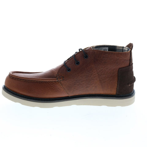 Toms Chukka 10010819 Mens Brown Leather Lace Up Chukkas Boots