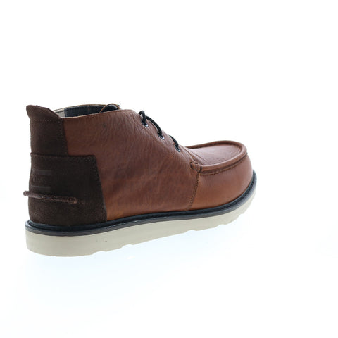 Toms Chukka 10010819 Mens Brown Leather Lace Up Chukkas Boots