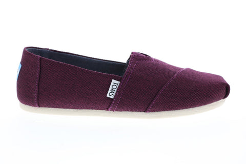 Toms Classic 10010825 Womens Purple Canvas Slip On Loafer Flats Shoes
