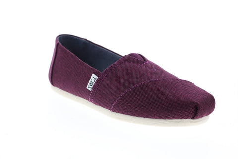 Toms Classic 10010825 Womens Purple Canvas Slip On Loafer Flats Shoes