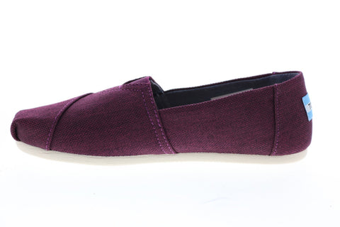 Toms Classic 10010825 Womens Purple Canvas Slip On Loafer Flats Shoes