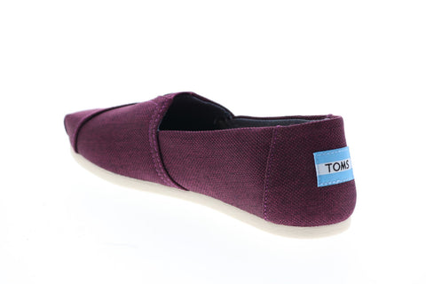 Toms Classic 10010825 Womens Purple Canvas Slip On Loafer Flats Shoes
