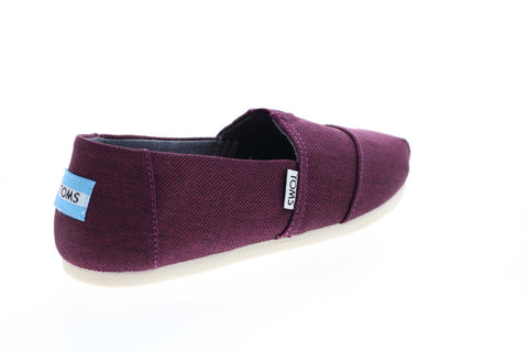 Toms Classic 10010825 Womens Purple Canvas Slip On Loafer Flats Shoes