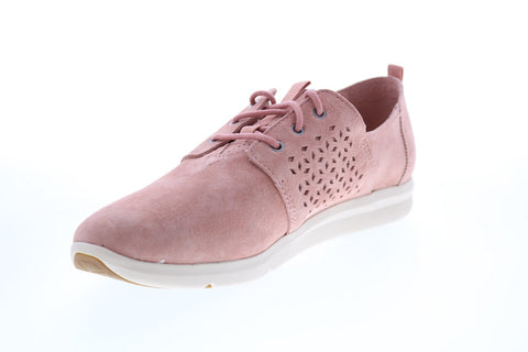 Toms Del Rey 10011744 Womens Pink Suede Lace Up Lifestyle Sneakers Shoes