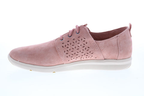 Toms Del Rey 10011744 Womens Pink Suede Lace Up Lifestyle Sneakers Shoes