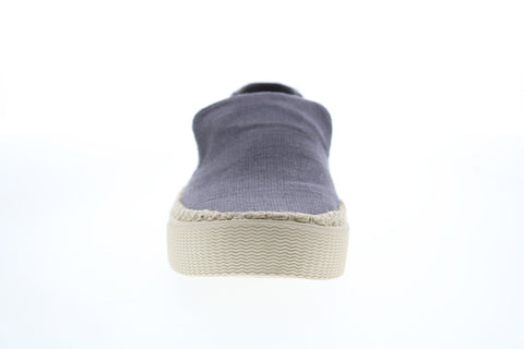 Toms Sunset 10011802 Womens Blue Canvas Slip On Lifestyle Sneakers Shoes