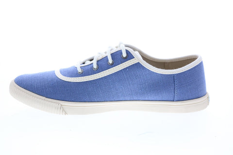 Toms Carmel 10012422 Womens Blue Canvas Lace Up Lifestyle Sneakers Shoes
