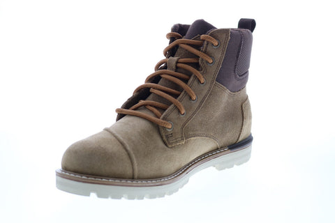 Toms Ashland 10012510 Mens Brown Suede Lace Up Casual Dress Boots