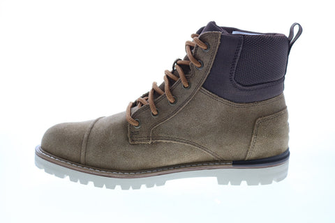 Toms Ashland 10012510 Mens Brown Suede Lace Up Casual Dress Boots