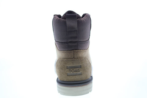 Toms Ashland 10012510 Mens Brown Suede Lace Up Casual Dress Boots