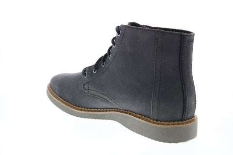 Toms Porter 10012514 Mens Black Nubuck Lace Up Casual Dress Boots