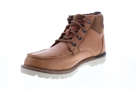 Toms Hawthorne 10012515 Mens Brown Leather Lace Up Casual Dress Boots