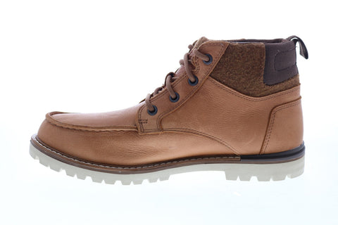 Toms Hawthorne 10012515 Mens Brown Leather Lace Up Casual Dress Boots