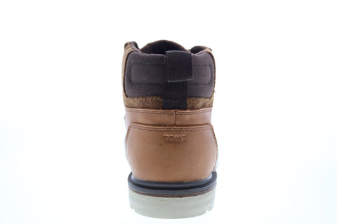 Toms Hawthorne 10012515 Mens Brown Leather Lace Up Casual Dress Boots