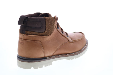 Toms Hawthorne 10012515 Mens Brown Leather Lace Up Casual Dress Boots