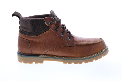 Toms Hawthorne 10012542 Mens Brown Leather Lace Up Casual Dress Boots