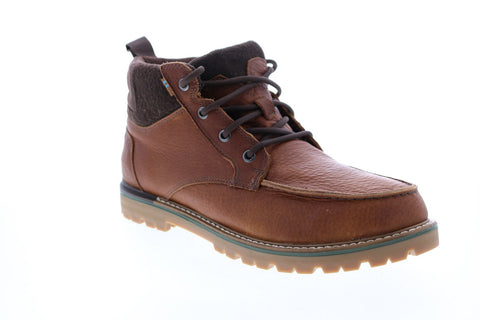 Toms Hawthorne 10012542 Mens Brown Leather Lace Up Casual Dress Boots